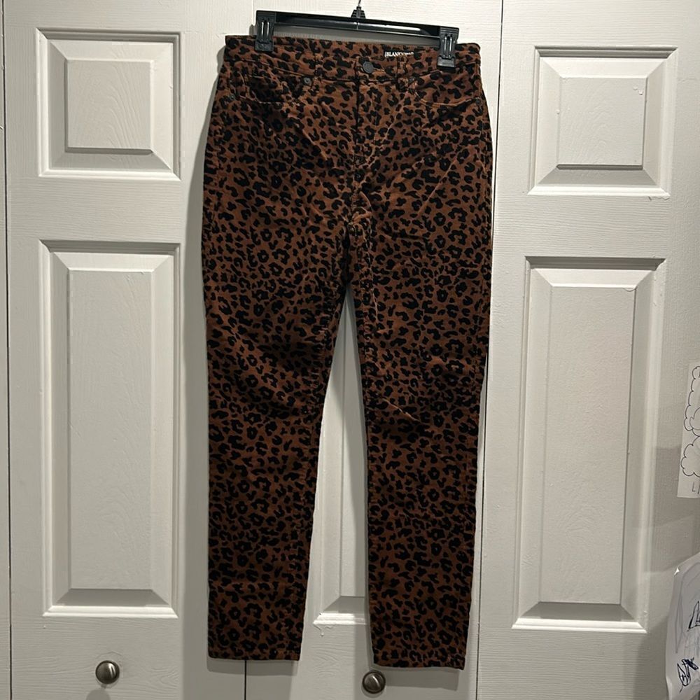 Blank NYC Brown & Black Corduroy Leopard Print Pants, Size 29
